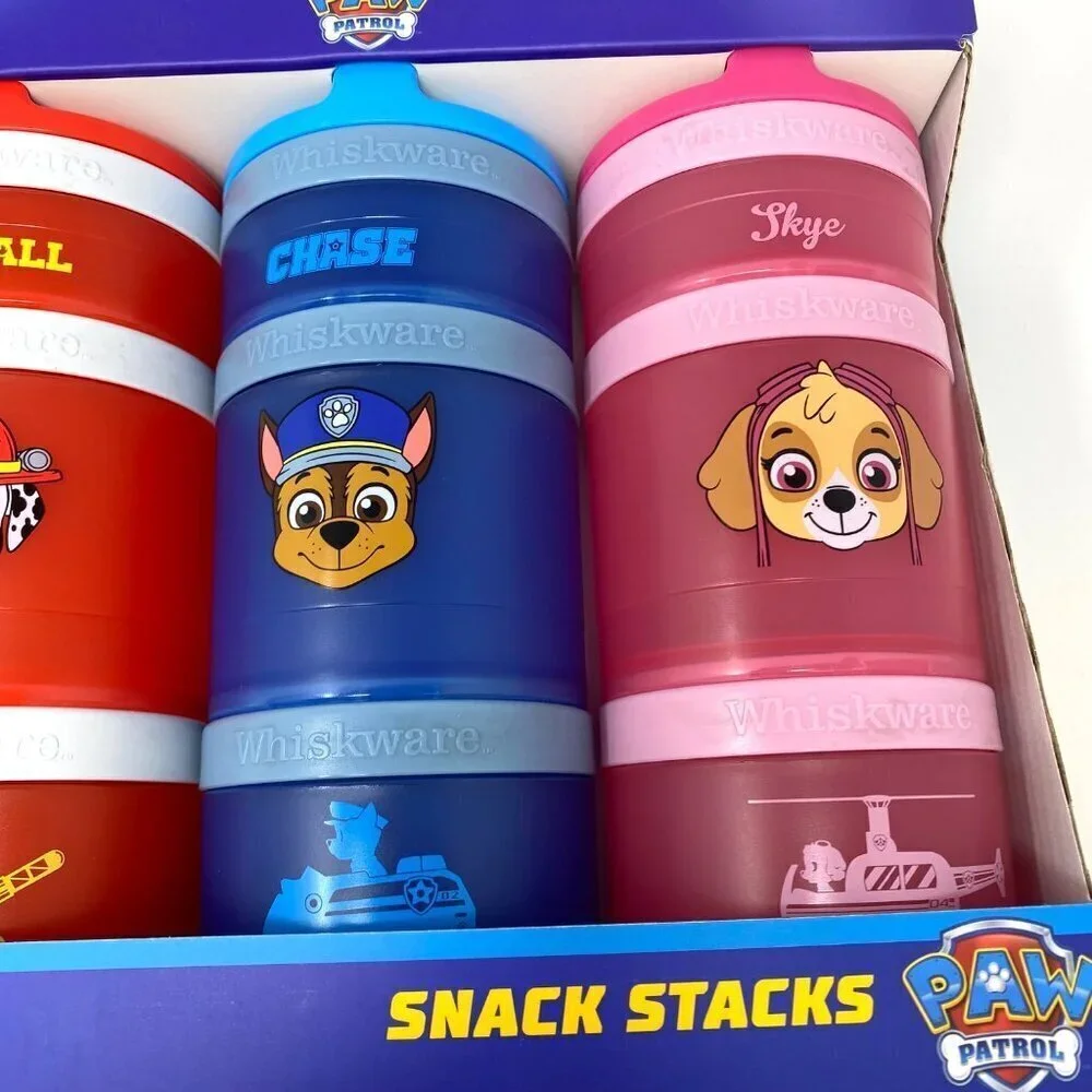 Whiskware Bluey Or Paw Patrol Snack Containers On The Go Kids Toddler Twist Lock